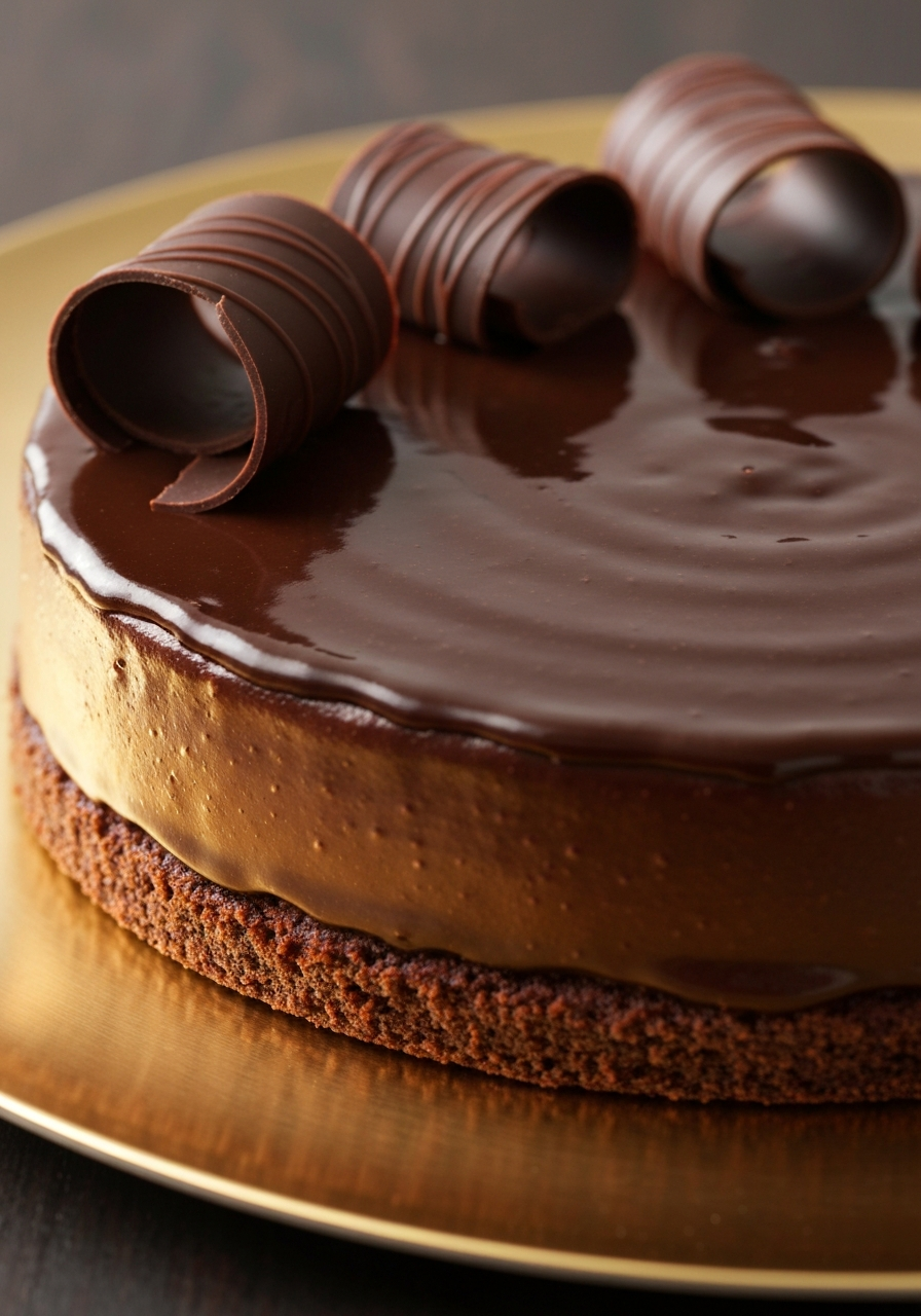 Chocolate Truffle Cake with glossy ganache