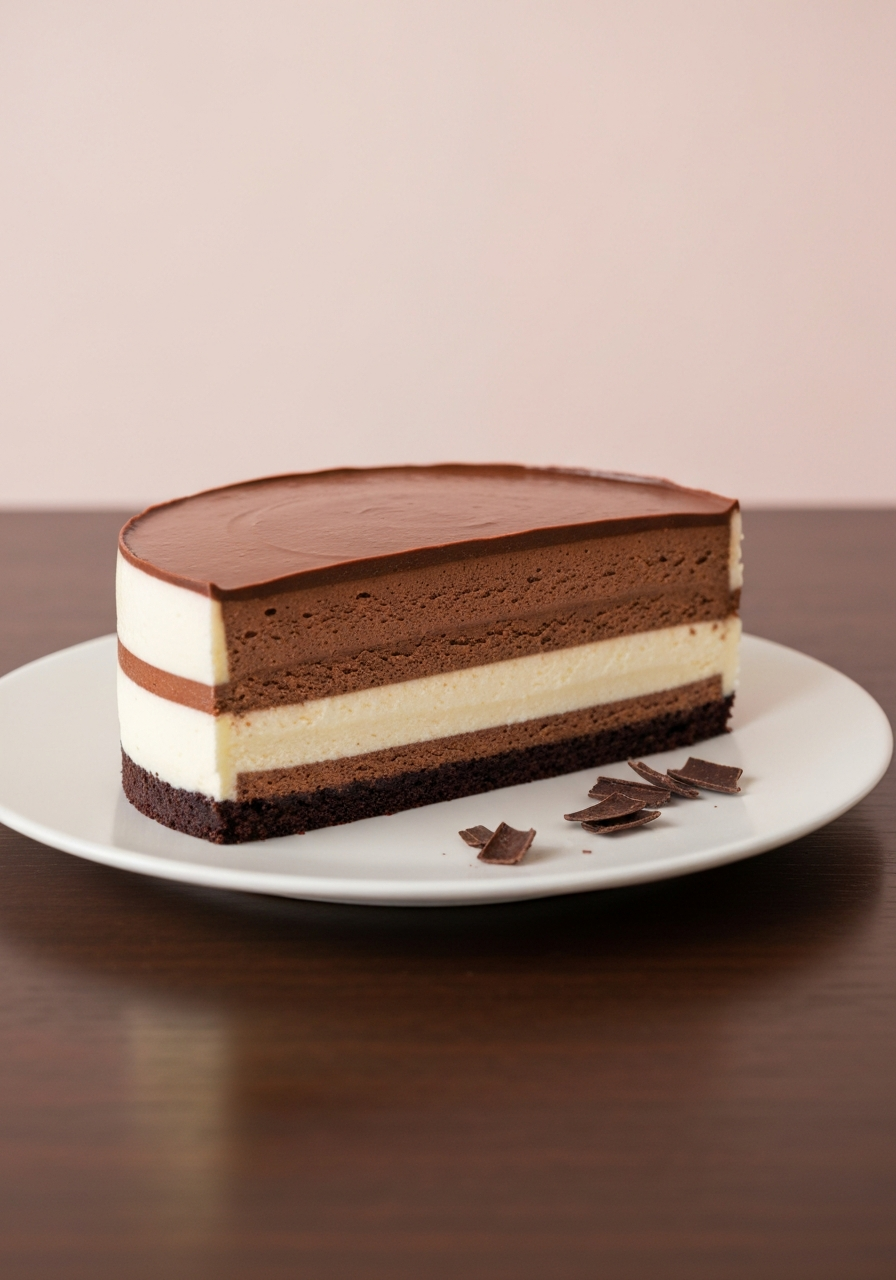 Chocoholic triple chocolate mousse cake